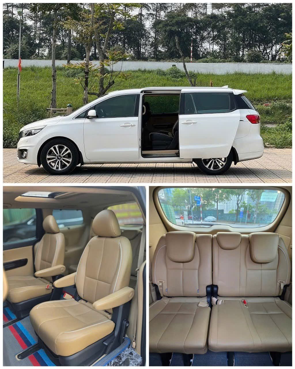 Kia Sedona van used for shared visa run transport from Da Nang